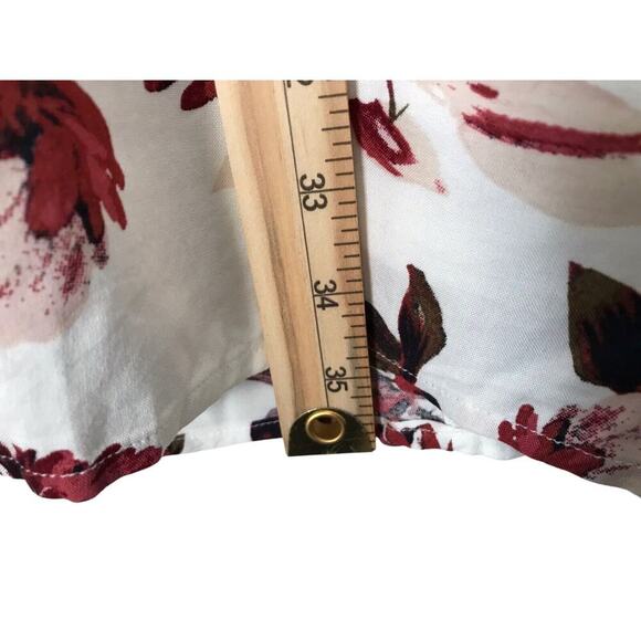 Maurices Dress Womens Size XXL White Floral Sleeveless Lined Keyhole Crew Neck - Picture 12 of 12